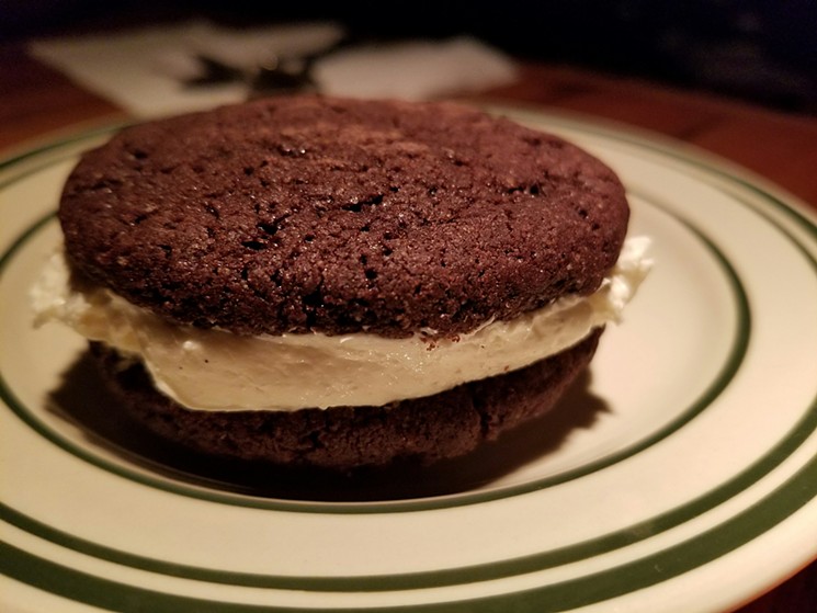 Dessert options at the Deli Tavern include Jimmy Cakes, chocolate cake sandwiches with a sweet cream filling. - PATRICIA ESCARCEGA