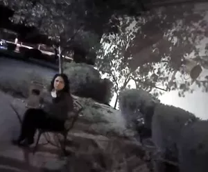 Portillo was handcuffed to a bench, treated rudely, then put in a SUV for "hours," her complaint says. - MESA PD