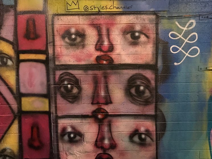 Street art spotted at Unexpected Art Gallery in February 2018. - LYNN TRIMBLE
