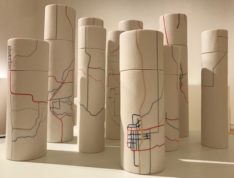 Mapping Lines by Tiffany Bailey, a host for this year's Ceramic Studio Tour. - TIFFANY BAILEY/LYNN TRIMBLE