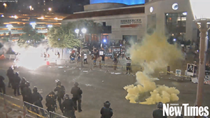 Phoenix police used pepper spray and tear gas on demonstrators following the August Trump rally. - PHOENIX POLICE DEPARTMENT