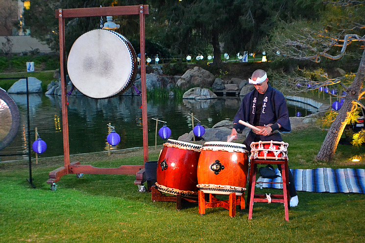 A taiko drummer performs at the Devour the World event at the Japanese Friendship Garden in downtown Phoenix. - PATRICIA ESCARCEGA