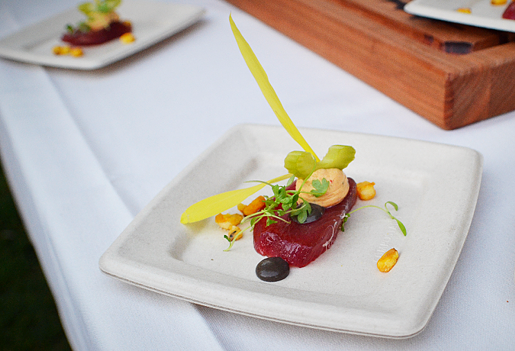Chula Seafood's cured yellowfin tuna dish was a highlight of the Devour the World event. - PATRICIA ESCARCEGA
