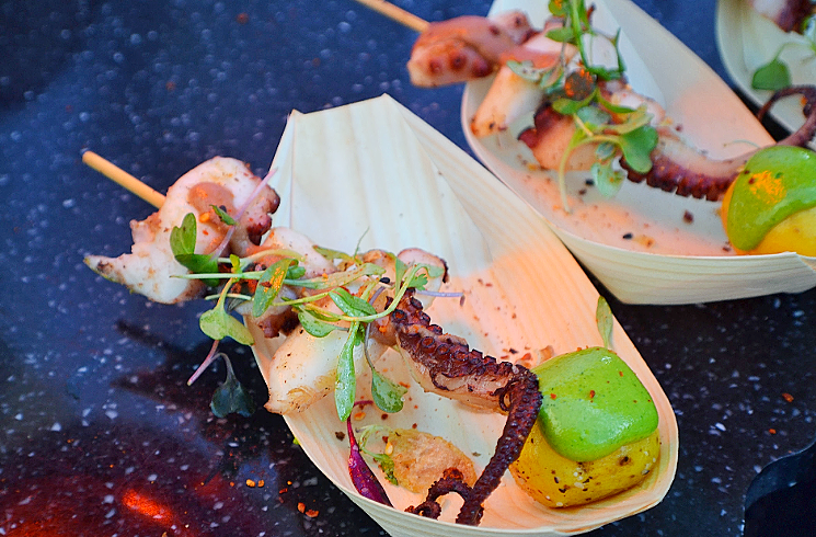 Deseo served an impressive octopus anticucho at the Devour Culinary Classic. - PATRICIA ESCARCEGA