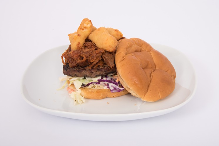 The Curd & Q Burger, and many more new menu items at Chase Field in 2018. - TAYLOR JACKSON/ARIZONA DIAMONDBACKS