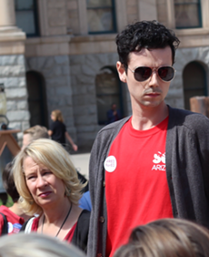 Noah Karvelis, a teacher at Tres Rios Service Academy, is a lead organizer of Arizona Educators United. - RAY STERN