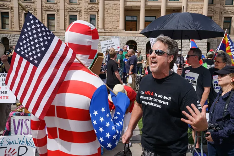 Not everyone saw eye-to-eye, but there were no violent incidents between the protesters and counterprotesters. - PATRICK BRYANT