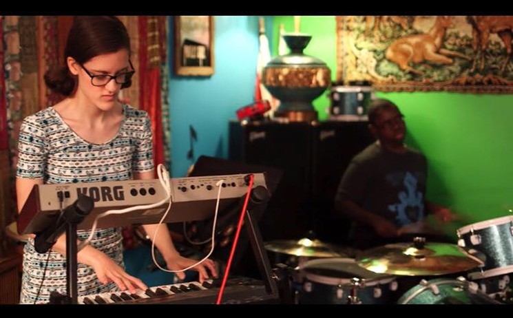 Heartstrings' Christi Bader on synth and Jordan Barbee on drums. - DALLAS STREET