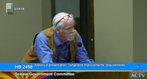 Peter Steere, a tribal historic preservation officer for the Tohono O'odham Nation. - SCREENSHOT/ARIZONA CAPITOL TV