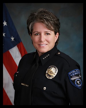 Tempe Police Chief Sylvia Moir refused to talk to New Times about self-driving cars before or after the March 18 crash. - TEMPE POLICE