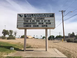 Schools in San Luis continued serving free breakfast and lunch to low-income students during the walkouts. - ANTONIA FARZAN
