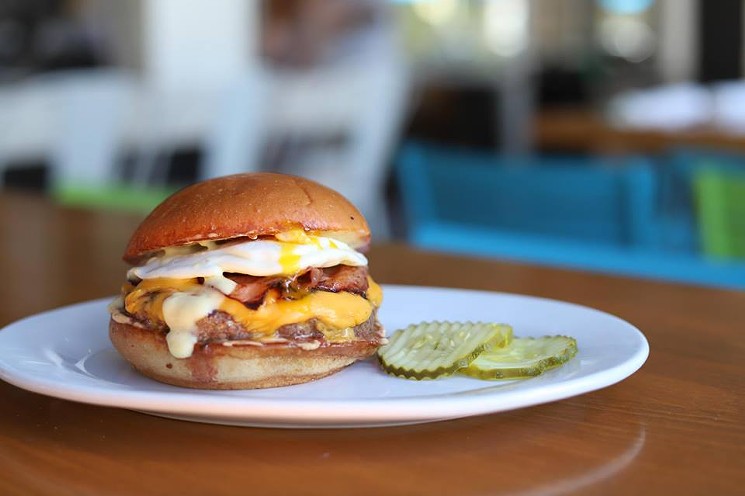 The Brunch Burger is ready for Mother's Day. - COURTESY OF ZINBURGER