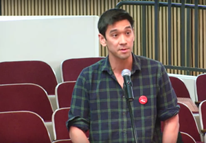 Democratic Socialists of America - Phoenix chapter member Benjamin Fong presents a citizen petition to the City Council on May 2. - PHX-TV/YOUTUBE
