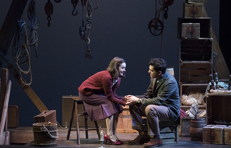 Anna Lentz and Gus Cuddy in The Diary of Anne Frank. - TIM FULLER