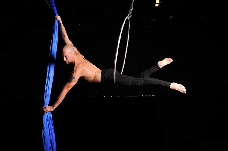 Give aerial arts a try with Gavin Sisson. - SCORPIUS DANCE THEATRE