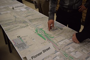 Valley Metro shows off plans for the South Central light rail extension at a public meeting in January. - JOSEPH FLAHERTY