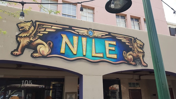 Robert Gentile's art makes it easy to spot the Nile Theater. - AMY YOUNG