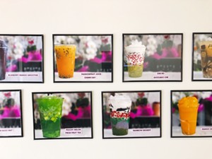 At Urbanh, dessert usually comes in a cup. A gallery wall of sweet beverages helps visitors decide. - MEAGAN MASTRIANI