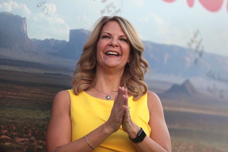 Kelli Ward on the campaign trail in Phoenix on Friday. - GAGE SKIDMORE/FLICKR