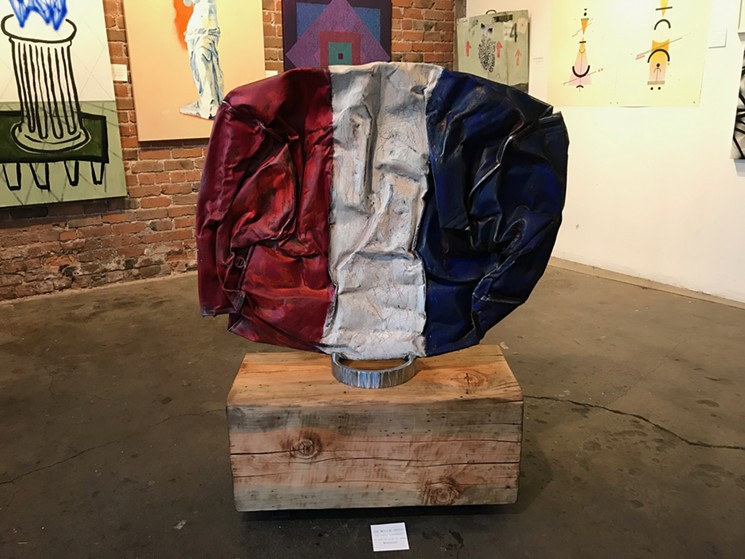 Joe Willie Smith showed this sculpture (center) for "Chaos Theory 18." - LYNN TRIMBLE
