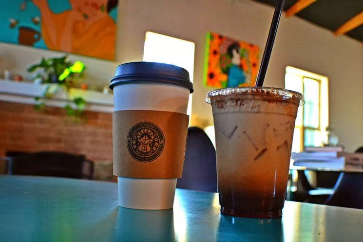 Azukar Coffee has a menu of hot and iced specialty lattes, featuring flavors like Agave Mesquite and Mexican cajeta. - PATRICIA ESCARCEGA