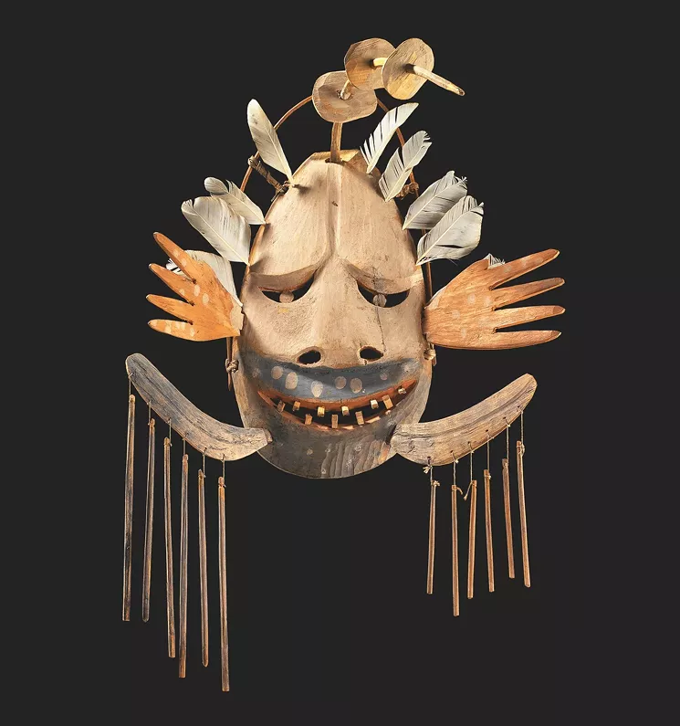 Central Yup’ik, Napaskiaq Village, Kuskokwim River, Alaska. Wanelnguq dance mask c. 1900. Wood, feathers, pigment. Collection of the National Museum of the American Indian, Smithsonian Institution, 9/3432. - NMAI PHOTO SERVICES