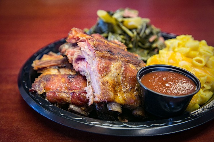 Alas, downtown Phoenix is losing barbecue like this; Rhema Soul Cuisine announced it is closing Sunday, October 28. - JACOB TYLER DUNN