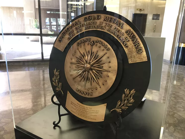 The Gold Medal award, once displayed at the Arizona Capitol, was removed after Sue Black's firing. - ELIZABETH WHITMAN