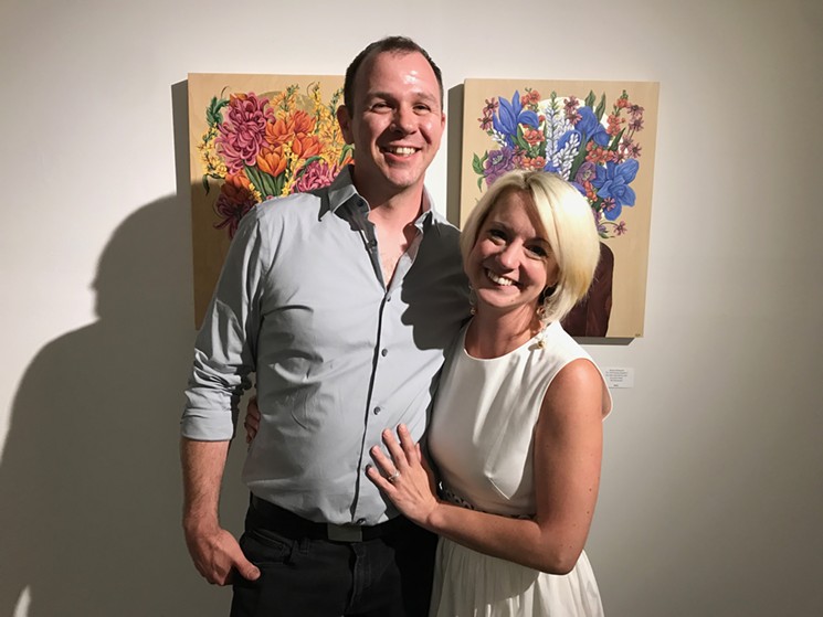 Sean and Carrie Beth McGarry during a previous exhibition at the gallery. - LYNN TRIMBLE