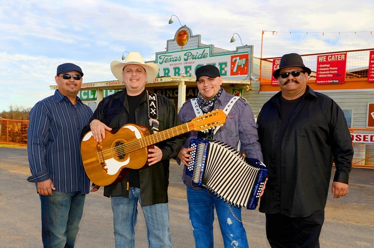 Max Baca (second from left) and the other members of Los Texmaniacs. - COURTESY OF THE MIM