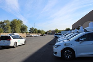 Waymo's autonomous vehicle depot in Chandler. - RAY STERN