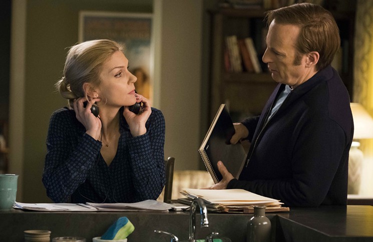 Bob Odenkirk (right) is the title character who relies on Kim Wexler (played by Rhea Seehorn) in AMC's Better Call Saul. - NICOLE WILDER/COURTESY OF AMC NETWORKS