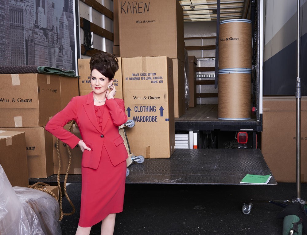 Will & Grace is back on NBC in September, and that also marks the return of Megan Mullally in all her glory as Karen Walker. - COURTESY ANDREW ECCLES/NBC