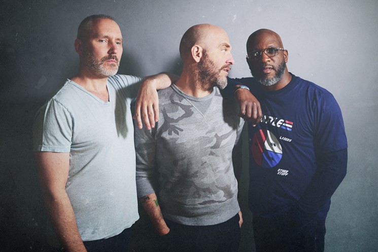 Members of The Bad Plus: (from left) Reid Anderson, Dave King, and Orrin Evans. - SHERVIN LAINEZ