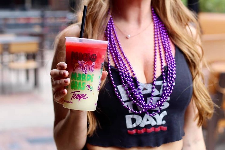 Fat Tuesday is offering all-day celebrations with drink deals and New Orleans-style grub. - FAT TUESDAY TEMPE/FACEBOOK