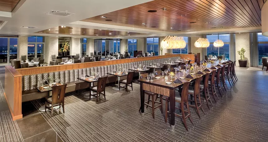 Orange Sky restaurant dining room.