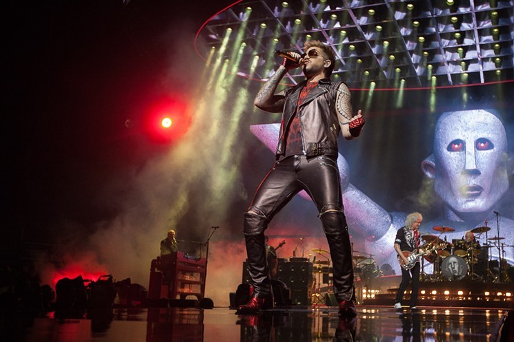 Queen + Adam Lambert in concert in 2017. - ERIC SAUSEDA