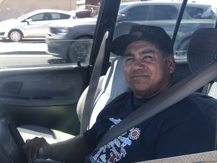 Raul Vegara, 50, a resident of Sonora who crosses the border into Arizona for work daily. - HANNAH CRITCHFIELD