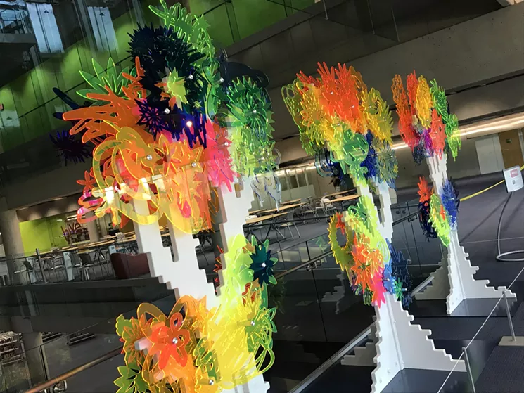 Snap a quiet selfie with Daniel Funkhouser's Radiant Grove inside Burton Barr Central Library. - LYNN TRIMBLE