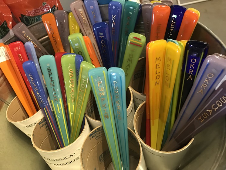 Your pretty plant markers can make a cute cocktail stirrer. - LYNN TRIMBLE