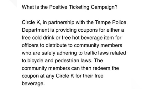 Press release from Tempe police describing the campaign. - 12 NEWS