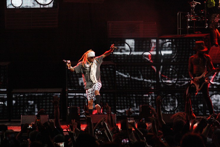Lil Wayne dancing along to the beat. - KAYLEE MARK