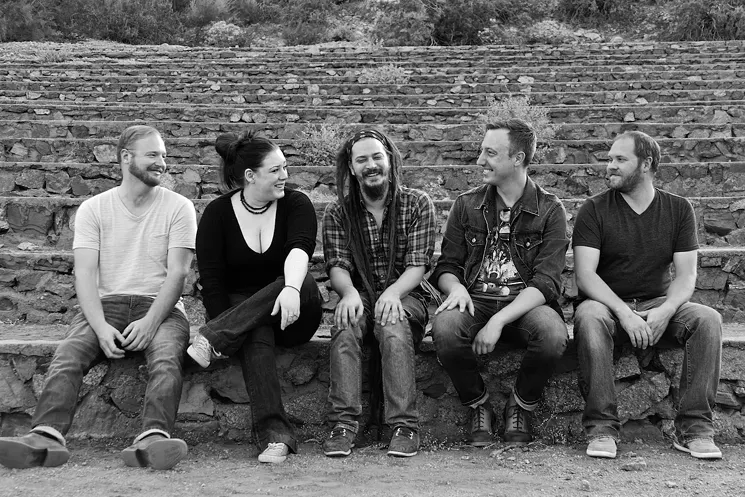 Banana Gun celebrate a decade together at Crescent on Friday. Kevin Loyd is the one in the dreadlocks. - JULIE BRESLIN