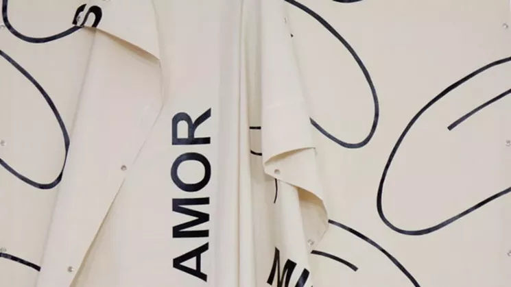 Iván Argote, Suck my time, amor mio. Acrylic on canvas. 110 x 82.5 x 6 inches. - COURTESY OF THE ARTIST