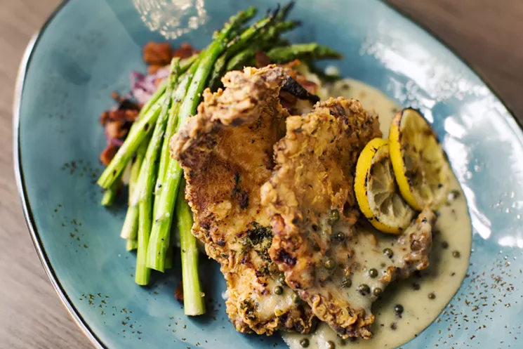 The Backhendl, a.k.a. German fried chicken, is recommended by Chef Rice. - ST. AMAND KITCHEN & COCKTAILS