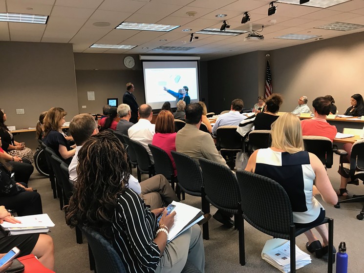 City presentation during the Latino Cultural Center meeting on September 23, 2019. - LYNN TRIMBLE