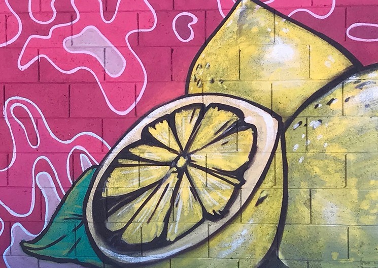 Food meets art in this mural by Isaac Caruso. - LYNN TRIMBLE