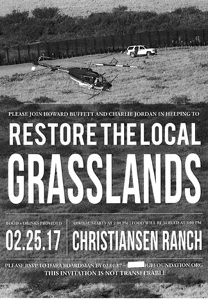 Howard Buffett advertised his efforts to kill mesquite trees as restoring local grasslands. - COCHISE COUNTY SHERIFF'S OFFICE