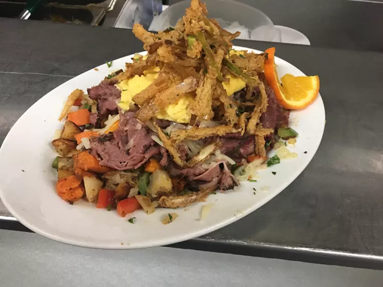Pastrami hash and eggs at Original Breakfast House might put you in a food coma. - ORIGINAL BREAKFAST HOUSE