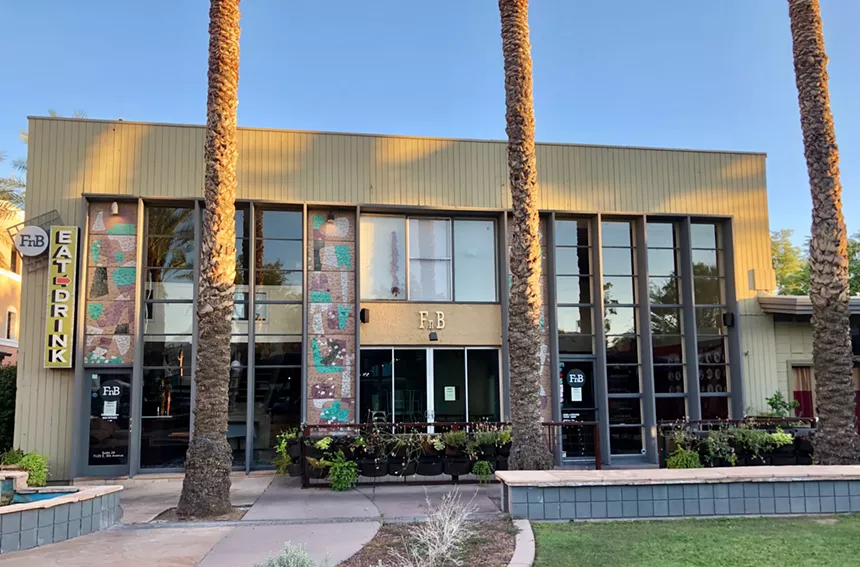 Exterior of FnB in Old Town Scottsdale.